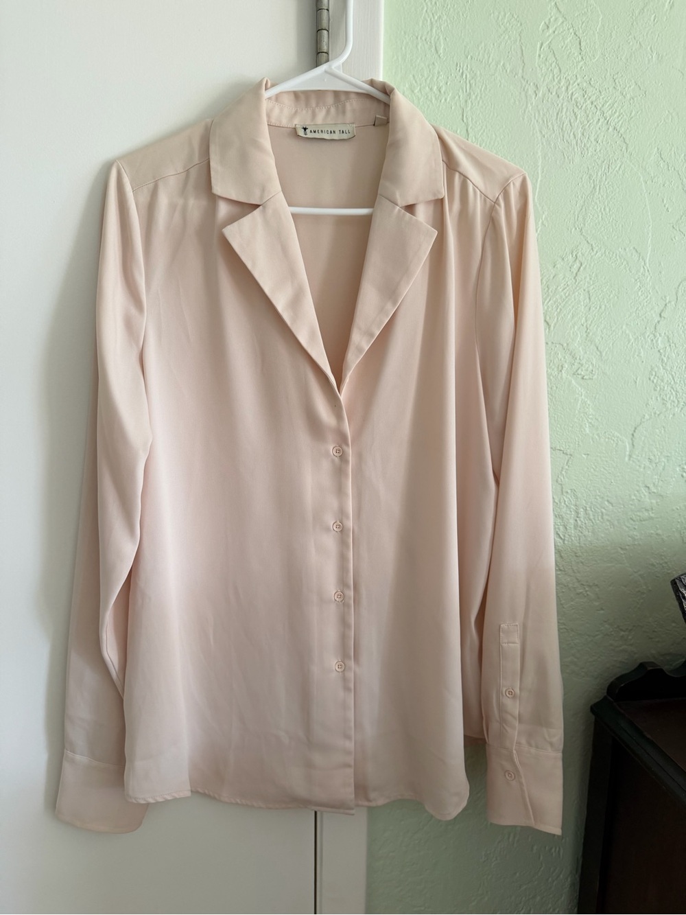 American Tall Light Blush Button-Down Blouse